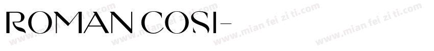Roman cosi字体转换